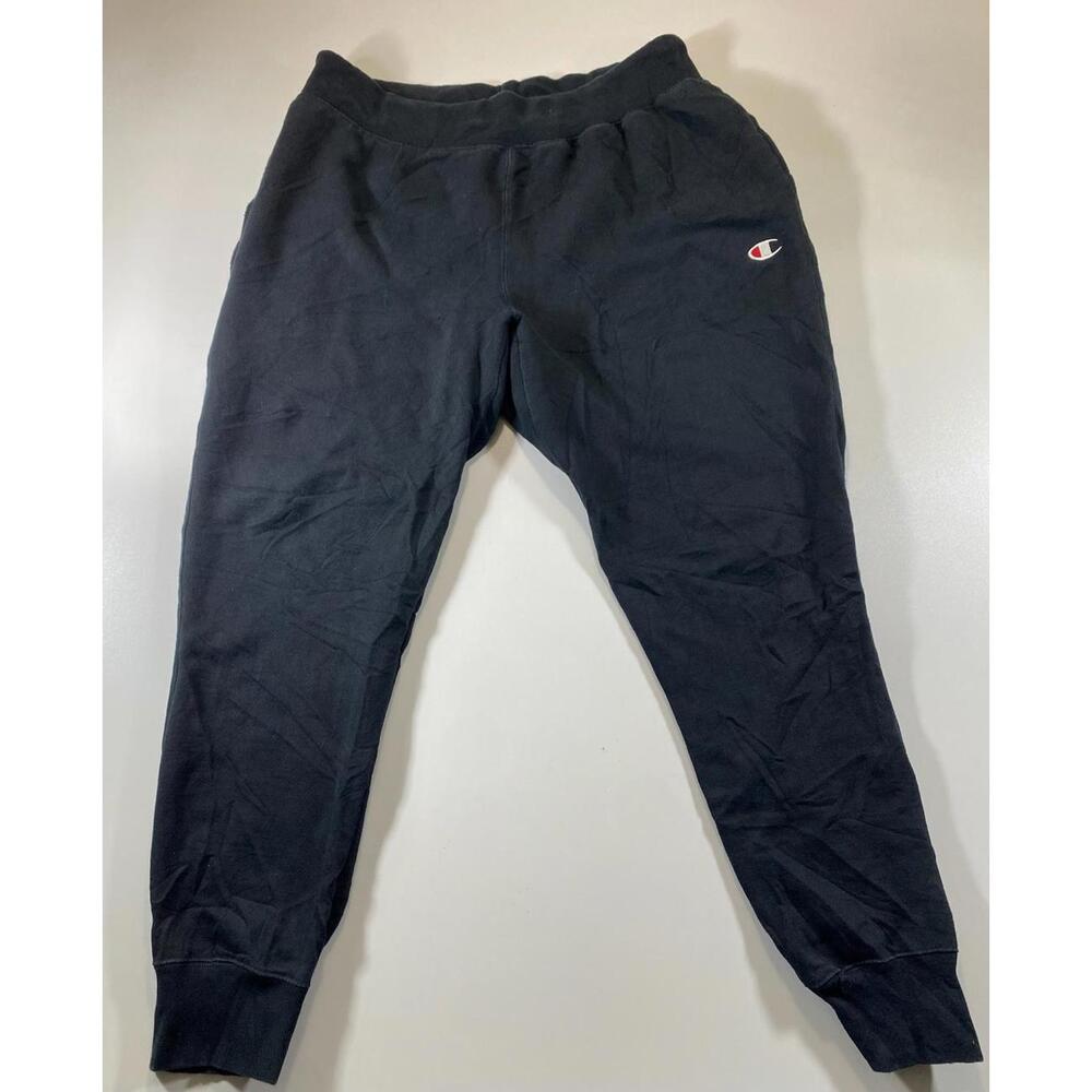 Champion Black Jogger Sweatpants L